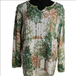 ALFRED DUNNER PETITE XL LONG SLEEVE SWEATER GREEN; IVORY; AND RUST IN‎ COLOR NWT
